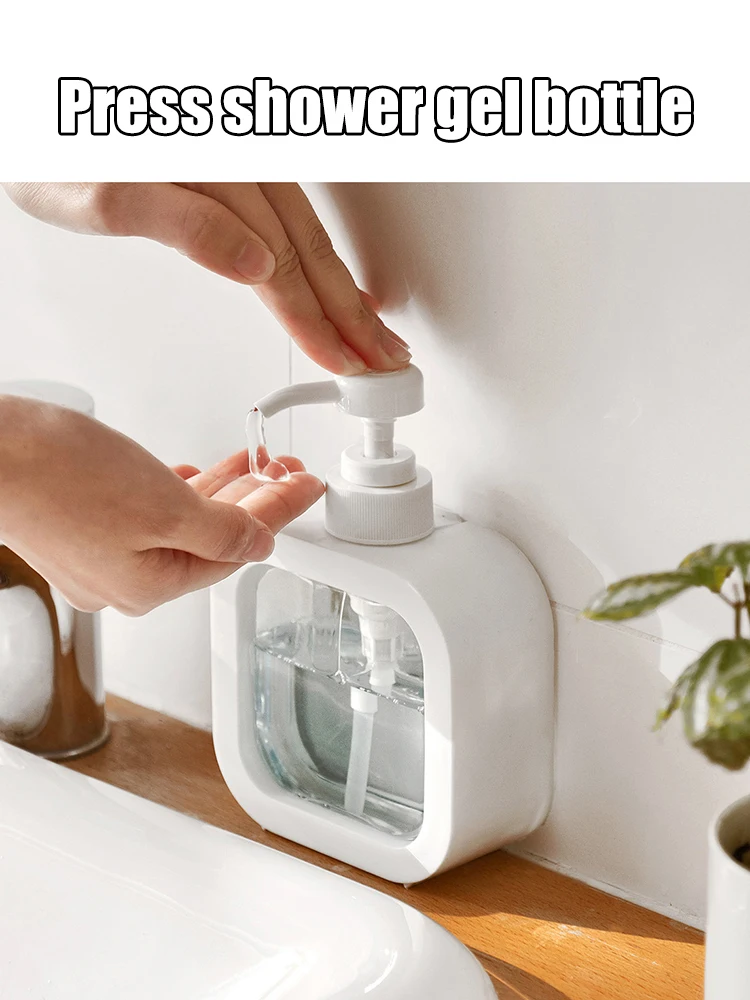 1/2 Stück Seifenspenderflasche mit großer Kapazität, transparente, sichtbare Kunststoff-Pressflasche, geeignet für Reisen, Küche, Badezimmer – Detail 4