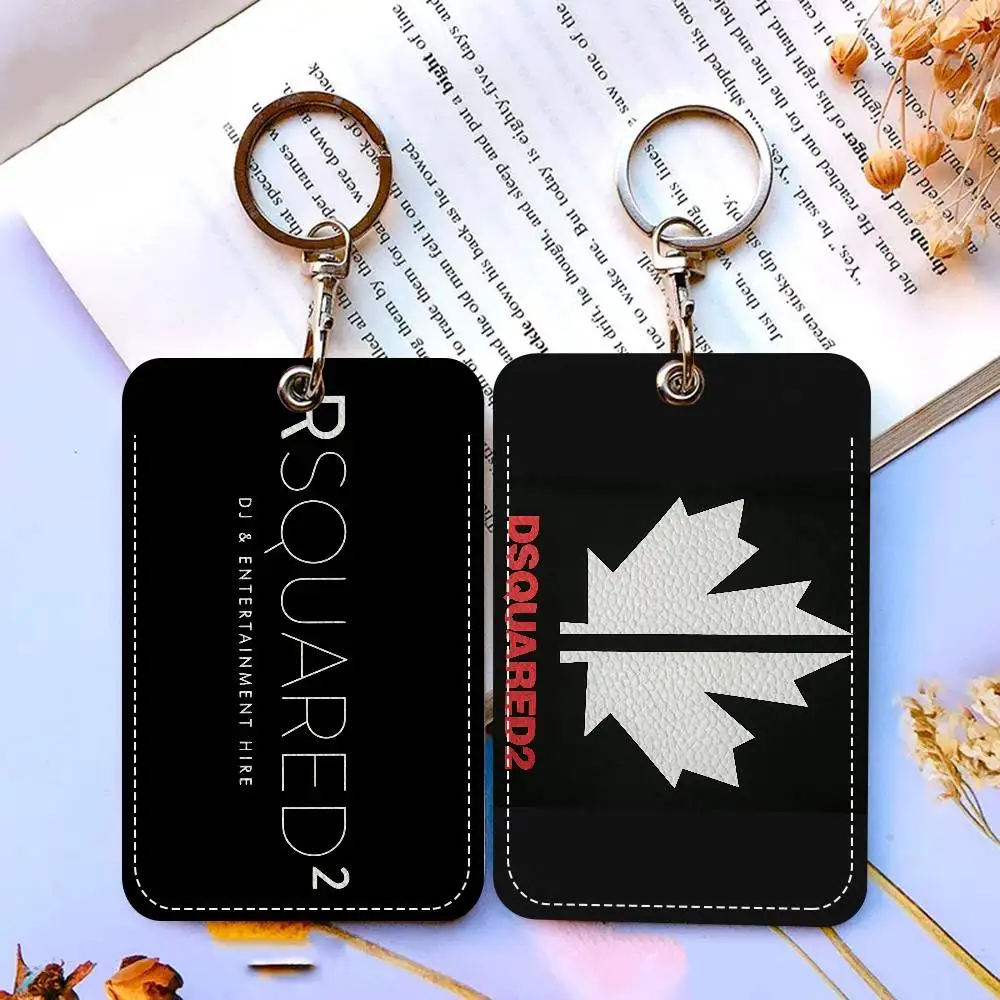 Fashion D-DSQUARED2 Bank Card,Subway, Bus Card Holder Keychain Key Ring Door Access Tags ID Card Case Keychain Access