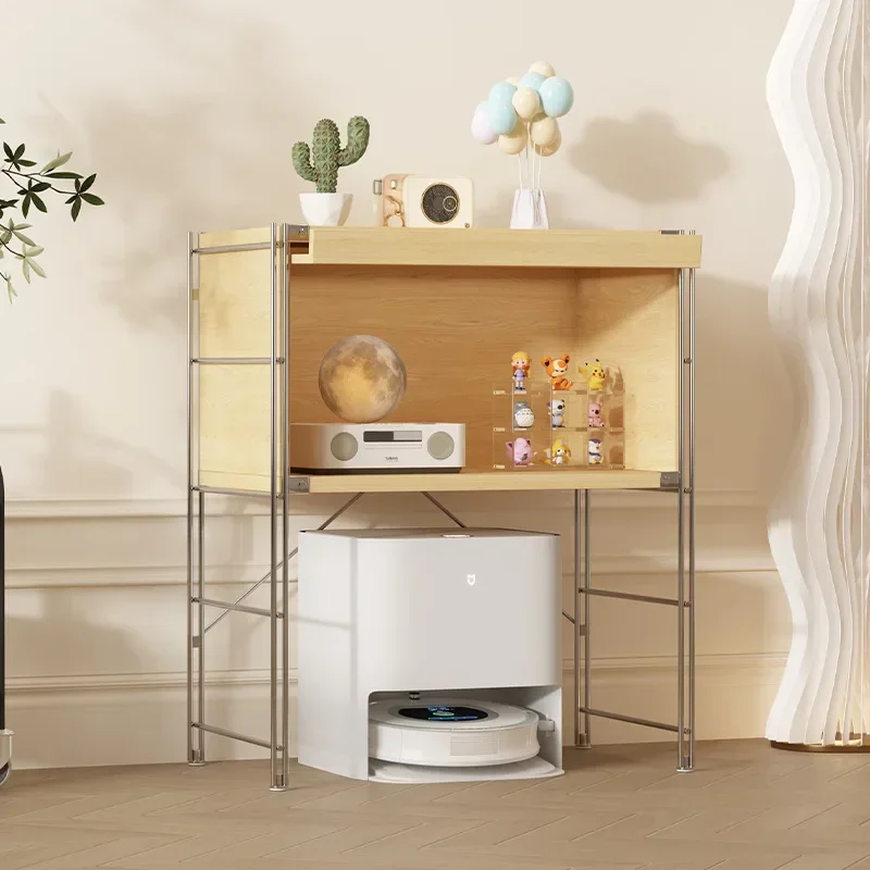 antique storage cabinet for floor-to-ceiling objects, living room sweeping robot manual translation door cabinet