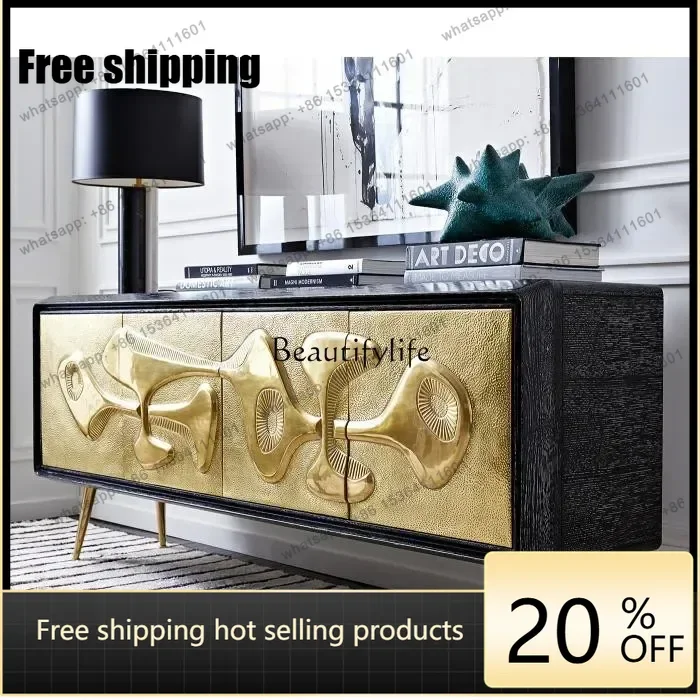 Factory Direct  American light luxury TV cabinet Post-modern living room Italian light luxury dining side  decorative