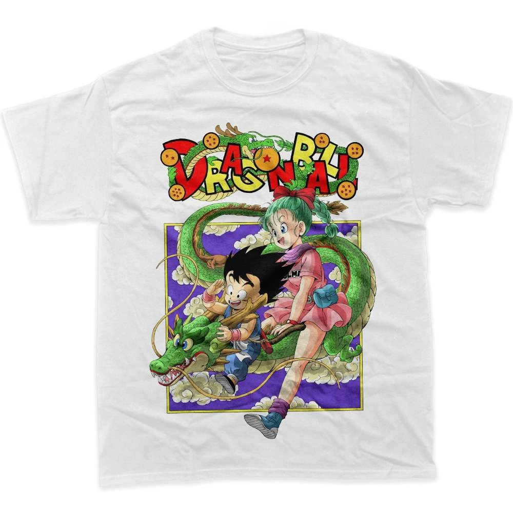 Dragon Ball Goku & Bulma Graphic T-Shirt Men's 2026 Summer Fashion Oversize Street Casual Y2K Top Streetwear Clothing