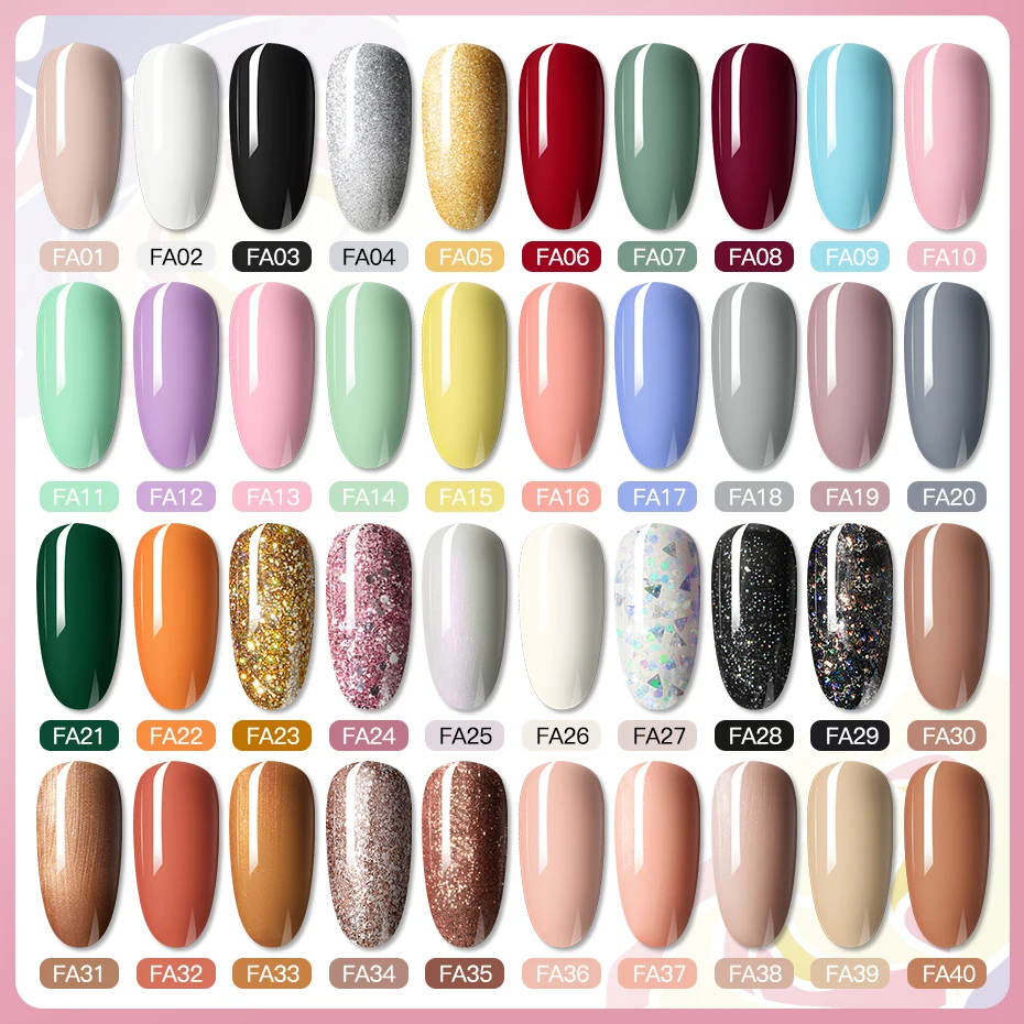 

ROSALIND Multiple Colors UV Gel Nail Polish Semi-Permanent Soak off Gel Varnish Base Top Coat for Nail Beauty Nail Art