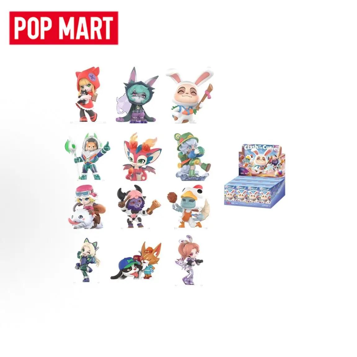 POP MART LEAGUE OF LEGENDS Clash of The Cuties Seria Trendy Blind Random Box Toys Mystery Box Figurka Niespodzianka