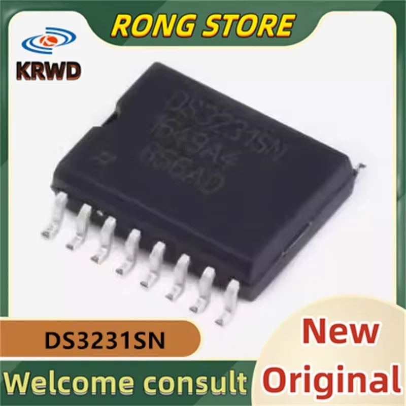 (5PCS) DS3231SN  New and Original Chip IC DS3231SN#T&R DS3231 SOP16 Real-time clock with TCXO I2C 2-line serial port