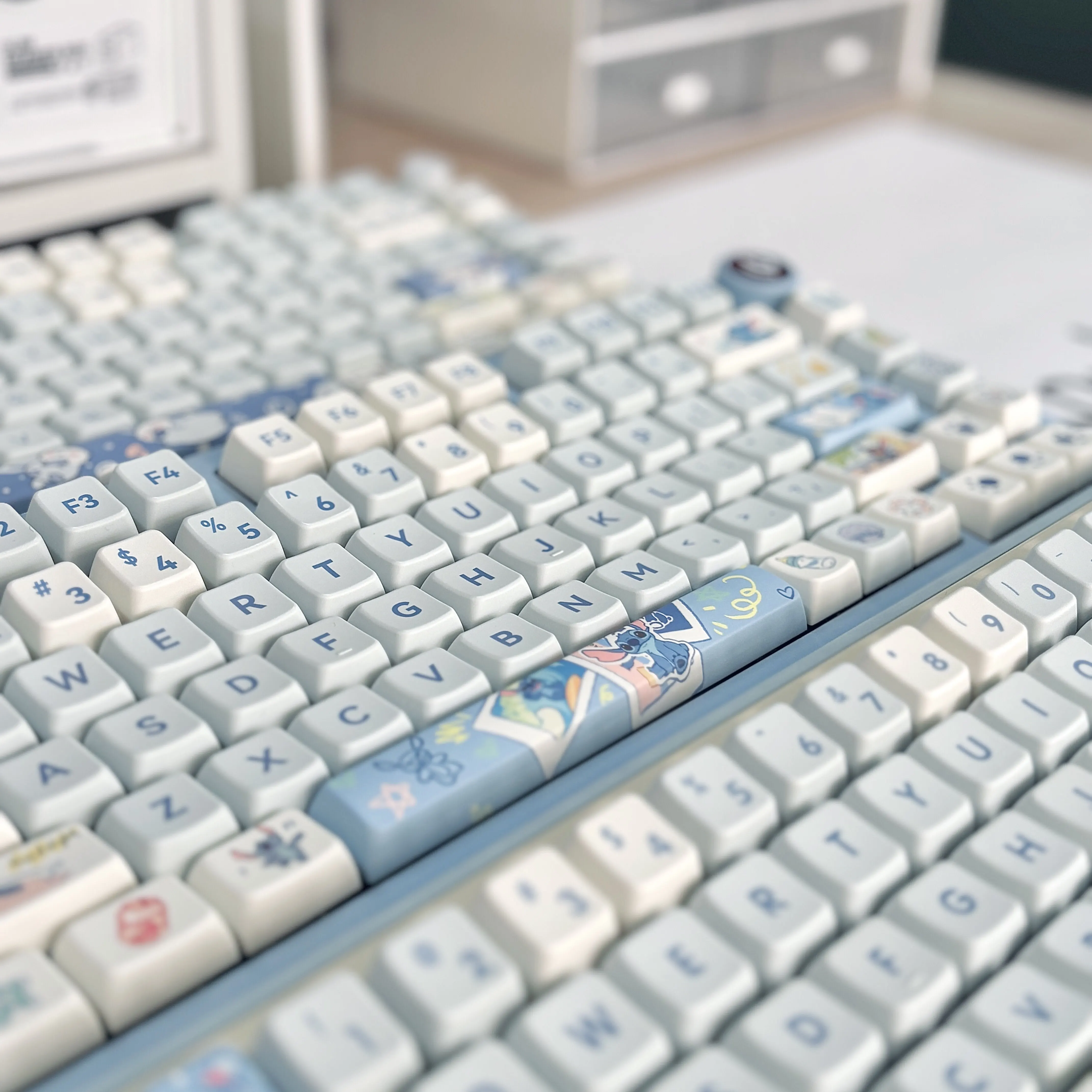 MDA Height Stitch Yugui Dog Cute Theme 95 Keys PBT Sublimation Keycap Hi75 Hi8