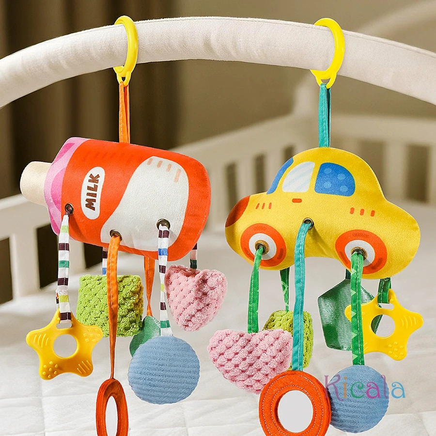 Passeggino Appeso Giocattoli Auto Appeso Campanelli Eolici Lenitivo Letto Appeso Campane Giocattoli Seggiolino di Sicurezza 0-6-12 Mesi Passeggino Giocattoli