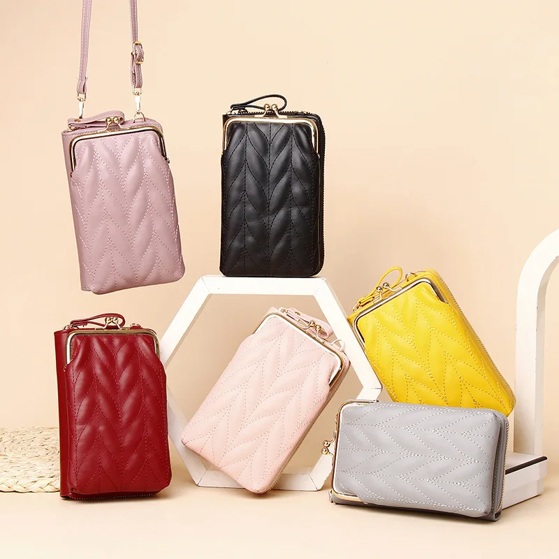 

2023 Pu Leather Crossbody Bags Handbag FashionPhone Pocket Shoulder Bag for Women