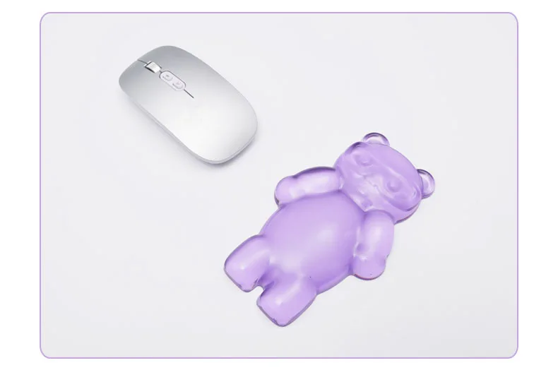 Gummibärchen-förmige Silikon-Handballenauflage Niedliche Stressabbau-Schreibtischunterlage für Büro und Gaming in 6 Farboptionen – Detail 9