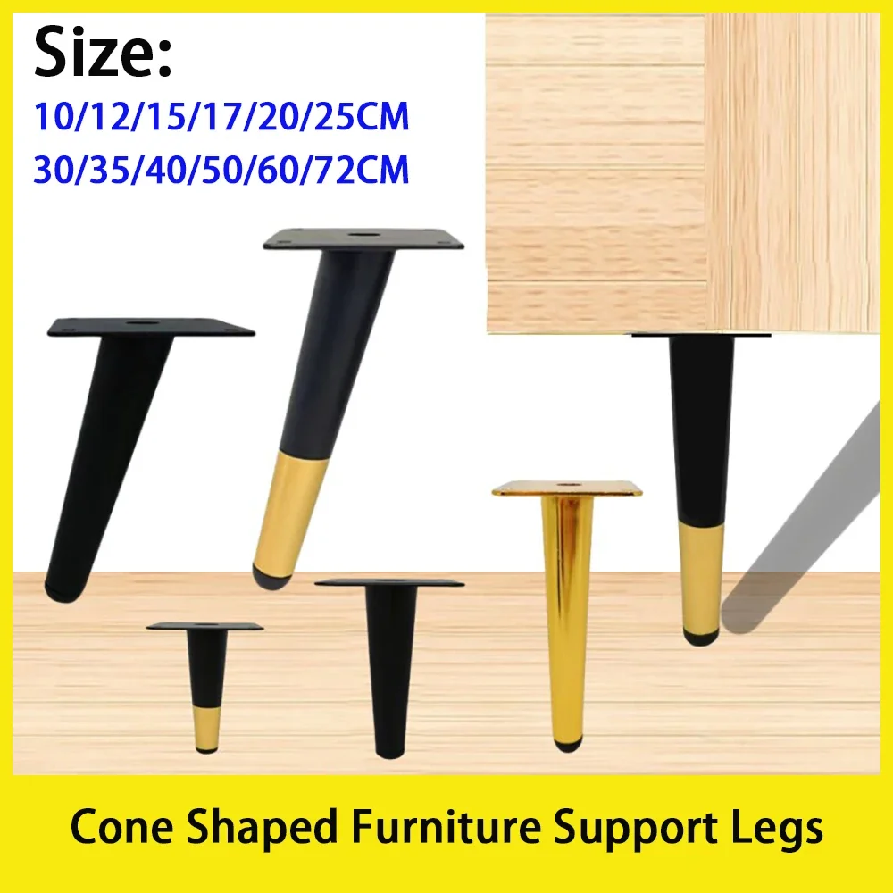 1Pcs Slant Shaped Furniture Support Legs Table Sofa TV Cabinet Chair Foot Pad Accessories Cold-Rolled Steel Adjustable Height