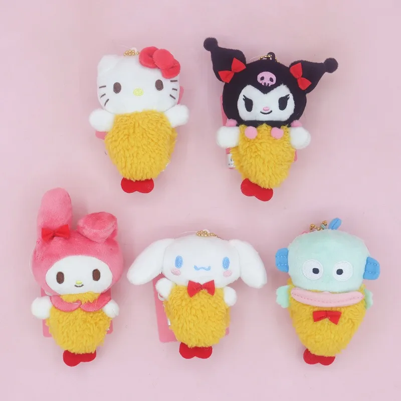 

Kawaii Sanrio Peripherals Hello Kitty Kuromi Hangyodon 50Th Anniversary Plush Doll Girl Bag Ornament Give Gifts To Girlfriend
