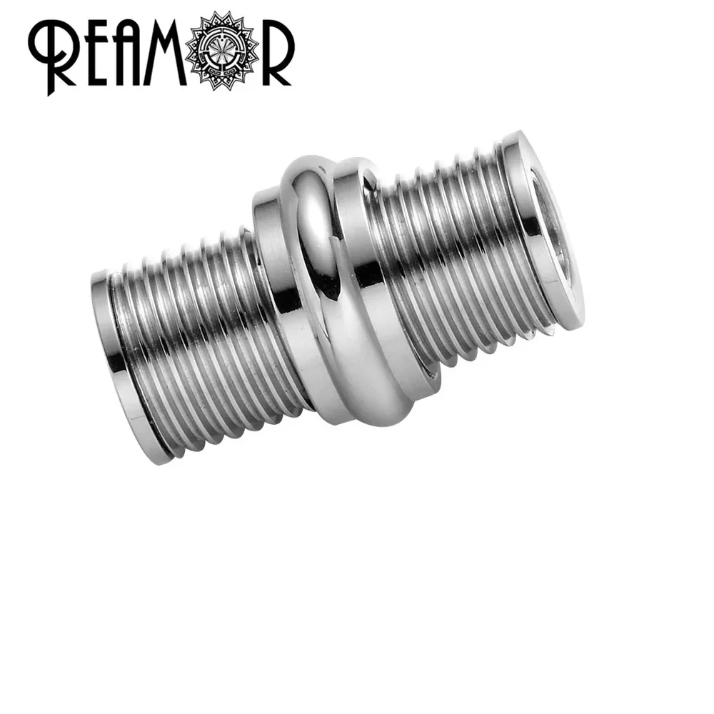 REAMOR 316l Stainless Steel 5mm Rotate Screws Magnetic Clasp Buckle Bracelet Connectors for DIY Jewelry Making Findings 22*14mm