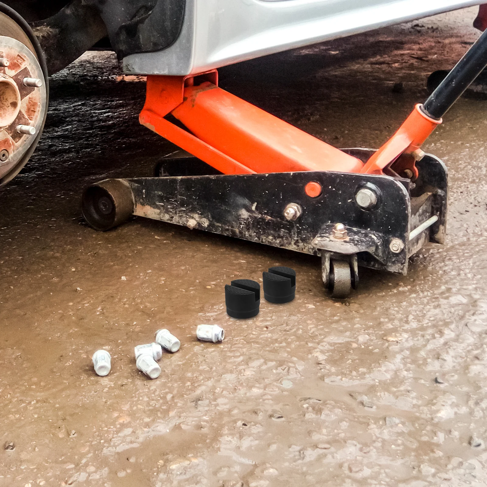 

2pcs Pads Rubber Adapter Pinch Weld Pinch Weld Jack Pad Jack Pad Stand Pads Vehicle Lifts Anti-Slip Protection