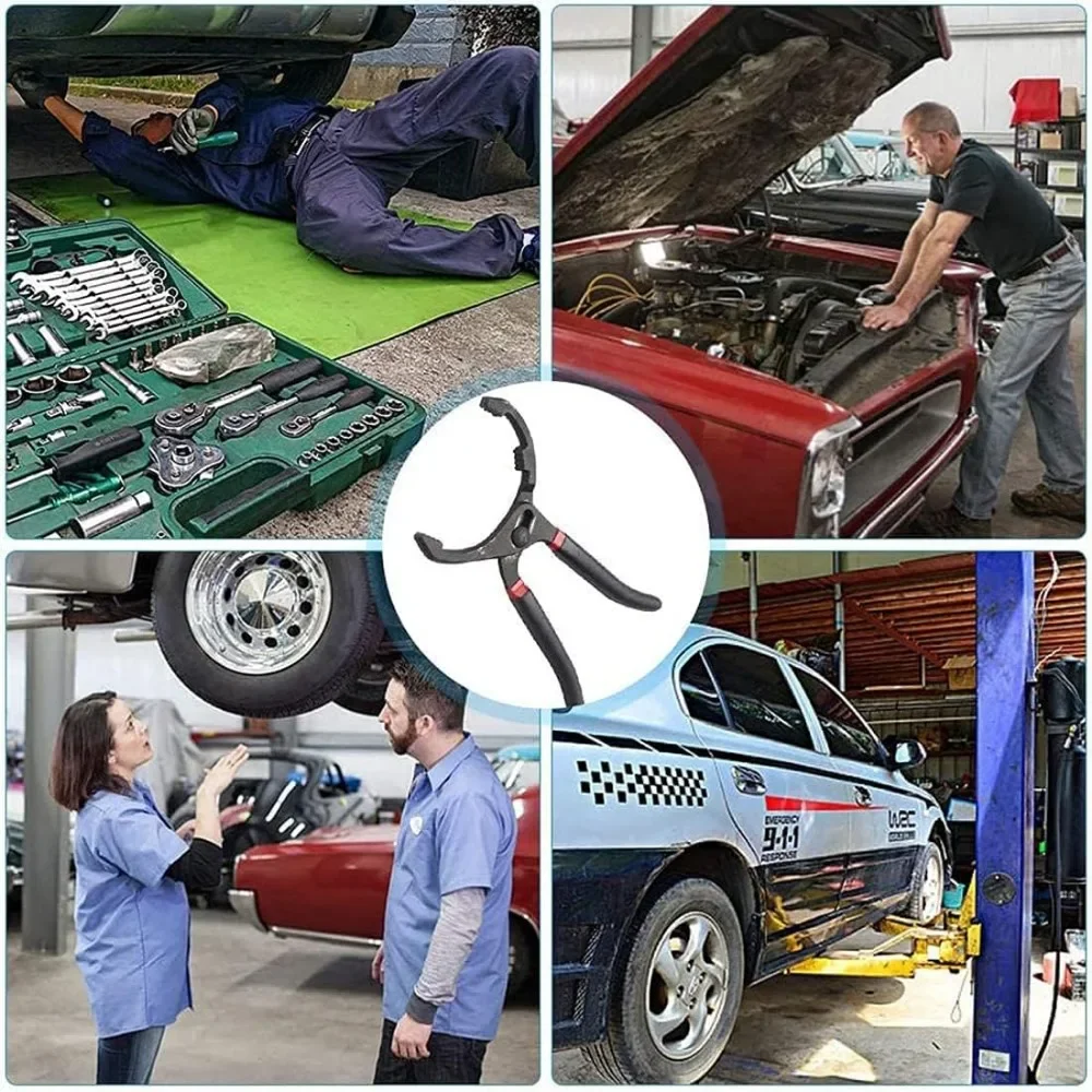 

Oil Filter Pliers Wrench Filter Adjustable 10/12" Remover Pliers for Oil Filter Removal with Non-Slip Handle