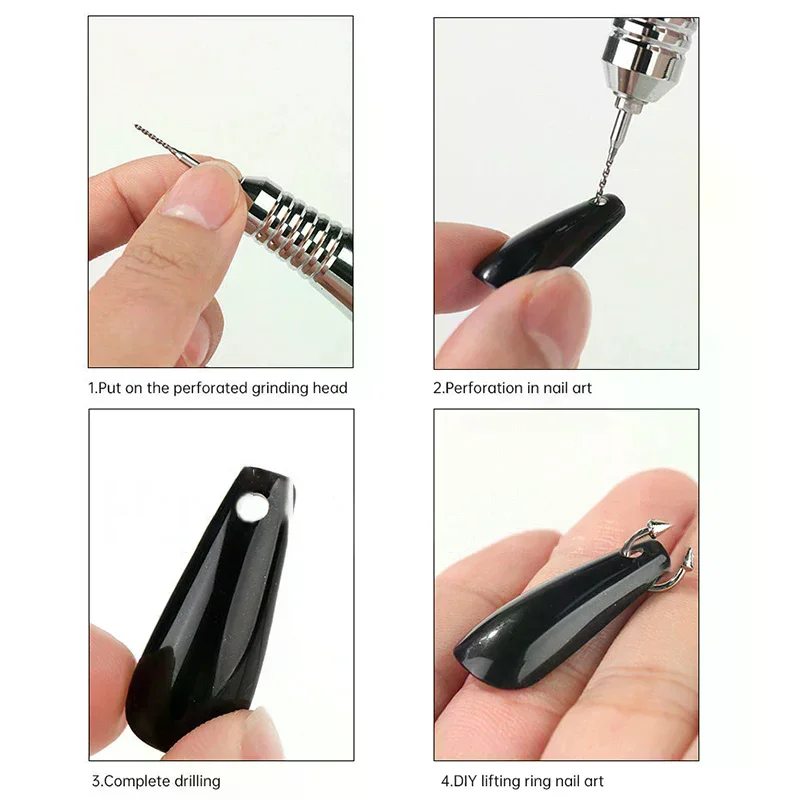 ネイル穿孔研削ヘッドタングステン鋼ネイルドリルビットマニキュアツールネイル研磨機アクセサリー