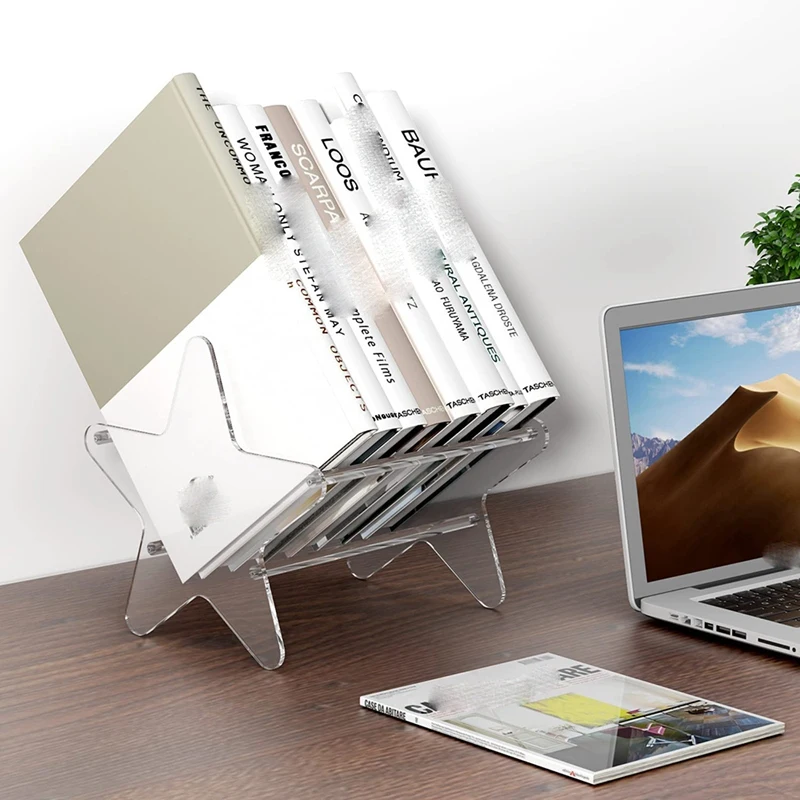 Clear Vinyl Record Storage Holder - Record Display Stand For Albums 12 Inch Acrylic Desktop Vinyl Shelf Holds 50 Lps