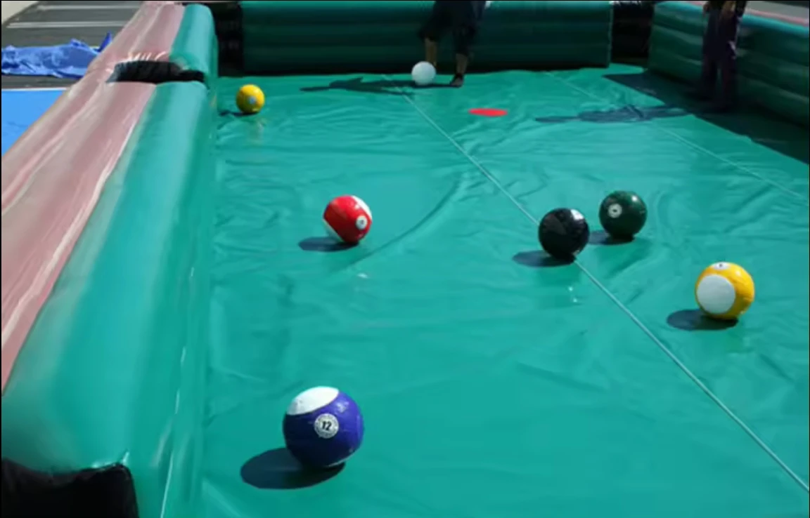 Giant Snooker Football Field Game Inflatable Table Pool/Inflatable Snook Billiards Table