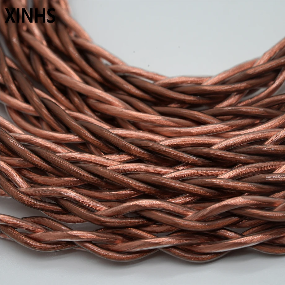 كابل سماعة XINHS-HiFi ، K01 ، 8-Core ، نحاسي ساطع 7N + نحاسي داكن 7N