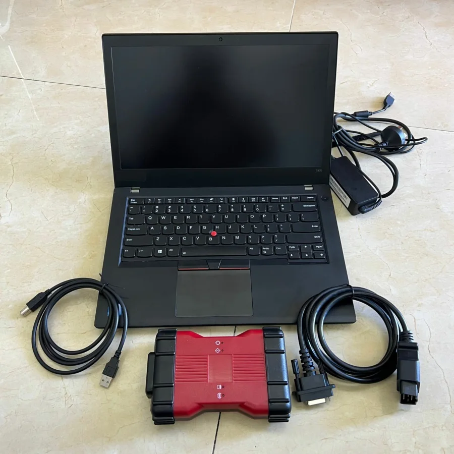 أداة تشخيص PRO FULL CHIP VCM2 IDS V129 VCM II كابلات كاملة مع برامج الكمبيوتر المحمول t470 I5 16G المثبتة