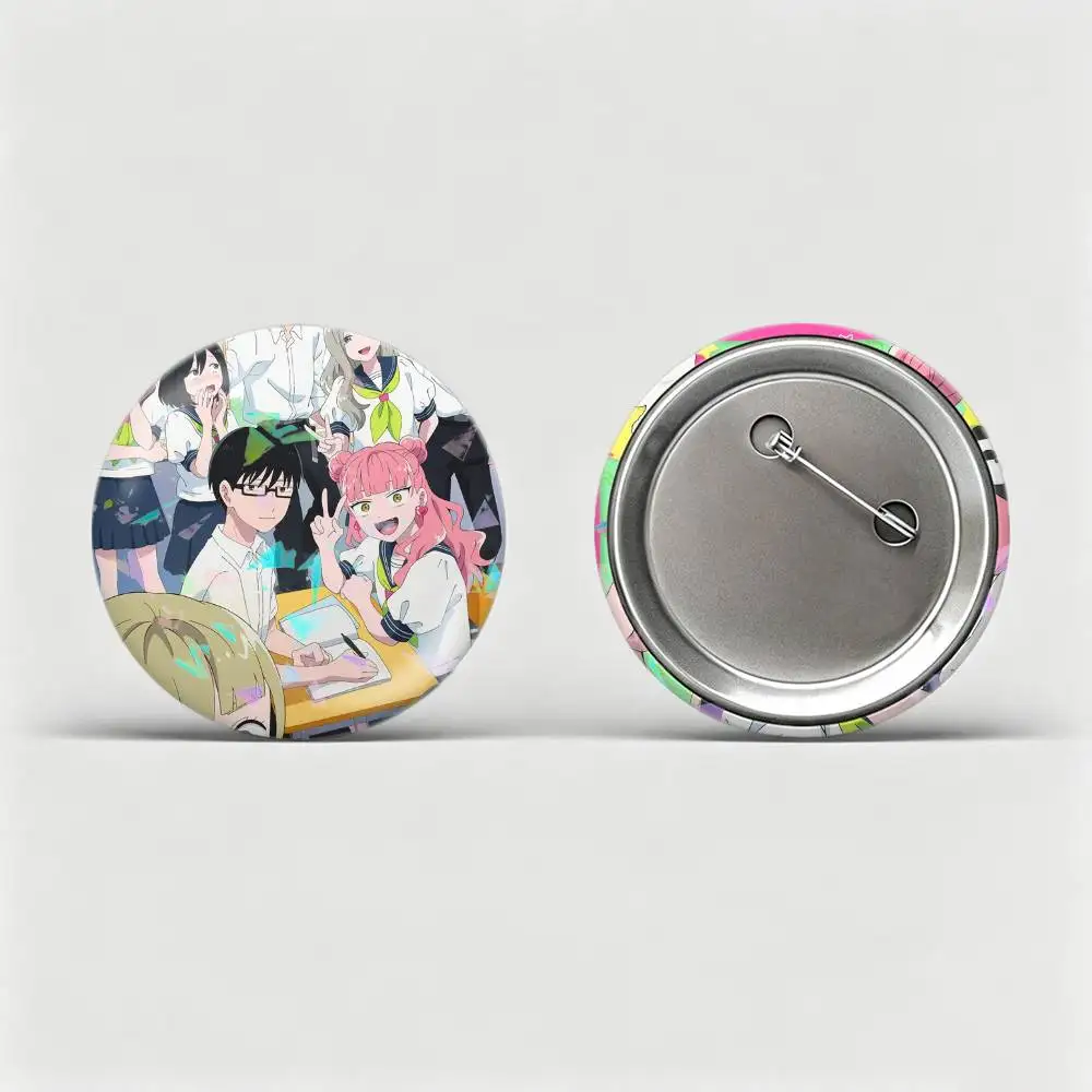 You and I Anime S-Suzuki T-Tani  Custom Tinplate Round Button Badge Pins Brooches