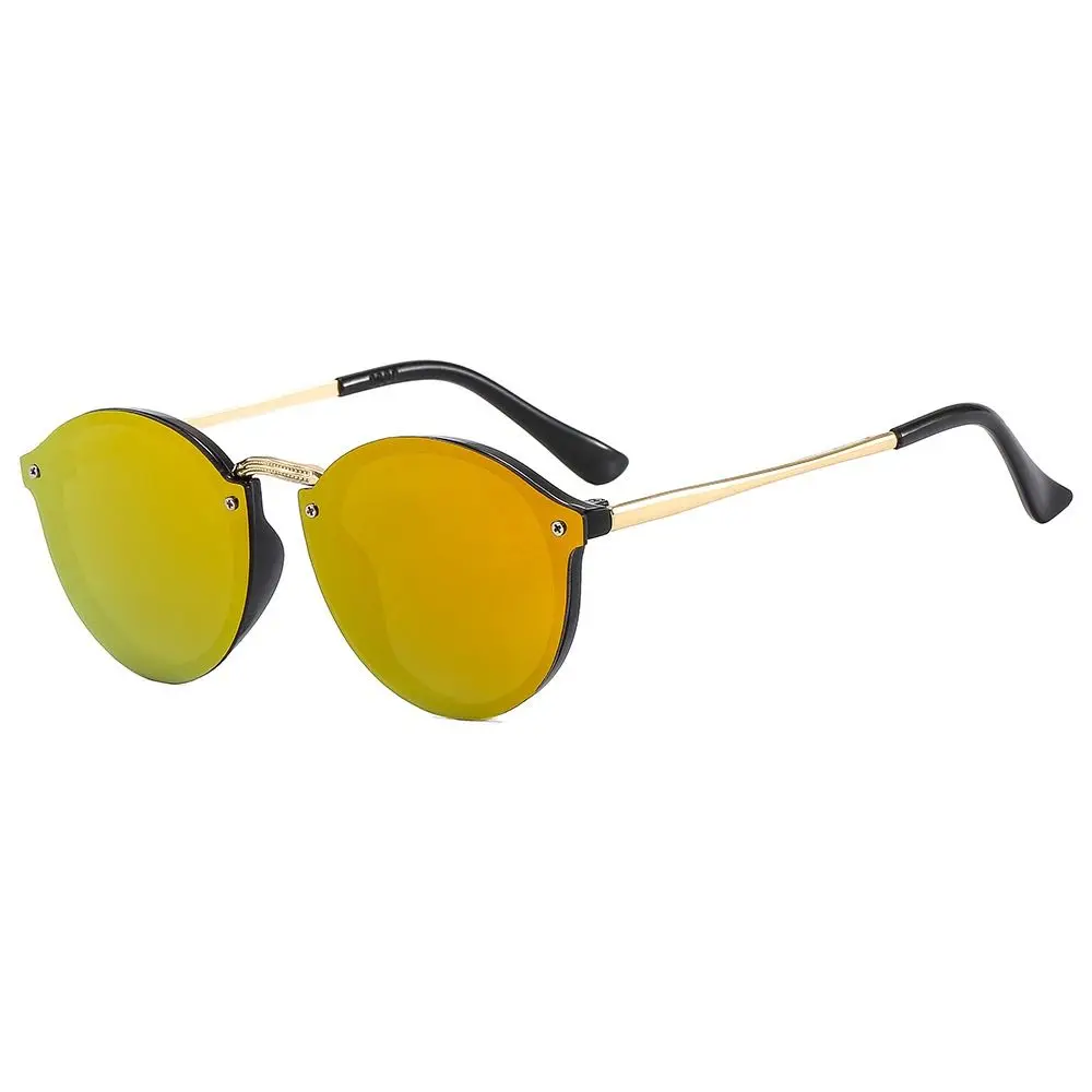 Fashion UV Protection Round Sun Glasses Colorful Large Frameworks Sun Protection Sun Glasses Shades 90s Glasses for Men Women