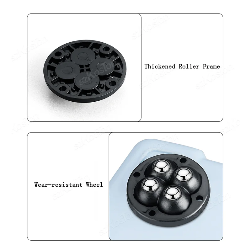 4Pcs Non Punching Adhesive Furniture Ball Universal Pulley Household Mobile Base Accessories Trash Can Bottom Small Wheel
