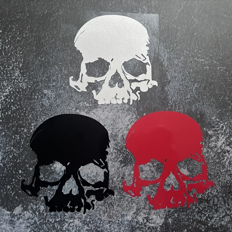 1PC  Multi-color Skull Head Sticker For Motorcycle Helmet Car Window Bumper Waterproof Vinyl Decal