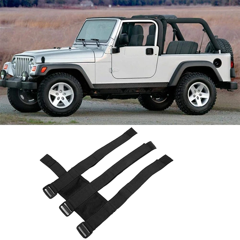 Car Firefighters Straps Car Straps Car Nylon Straps Car Roll Cages Car Accessories Mount Strap For Jeep Wrangler JL18