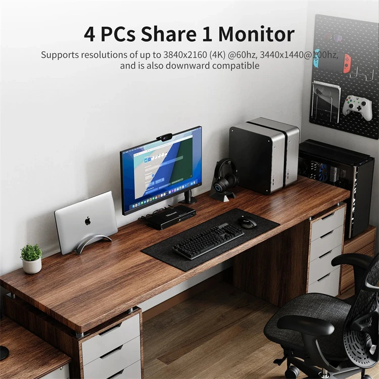 Рисунок 2 - TESmart 4-портовый KVM-переключатель