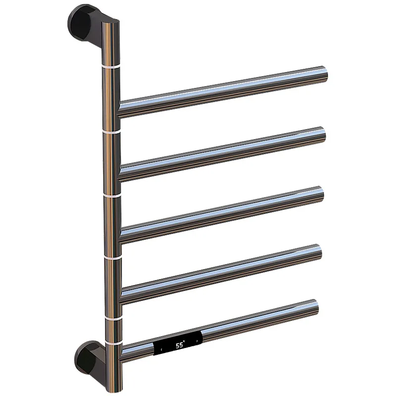 

Stainless steel electric towel rack 180 ° rotating hotel home toilet bathroom rack
