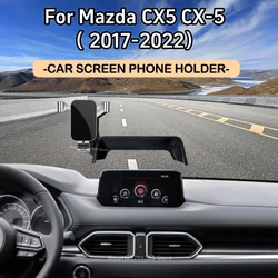 Car Screen Phone Holder For Mazda CX5 CX-5 2017-2022 Air Outlet Gravity Sensor Mobile Phone Holder GPS Bracket Car Accessories