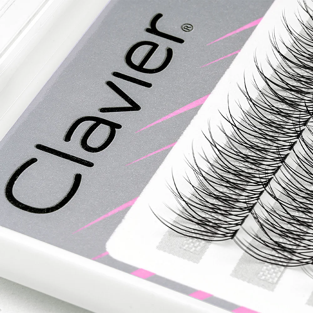 Clavier w kształcie litery V lekkie rzęsy indywidualne klastry Faux Cils przedłużanie naturalny stylowy makijaż rzęski rzęsy typu jaskółczy ogon rzęsy z norek 0,07C