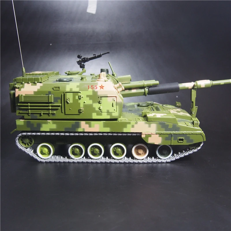 1:30 Scale PLZ05 Self-propelled 155mm For Military Combat Alloy Die Cast  Crawler Tank Armored Vehicle Model Collection Toy Gift