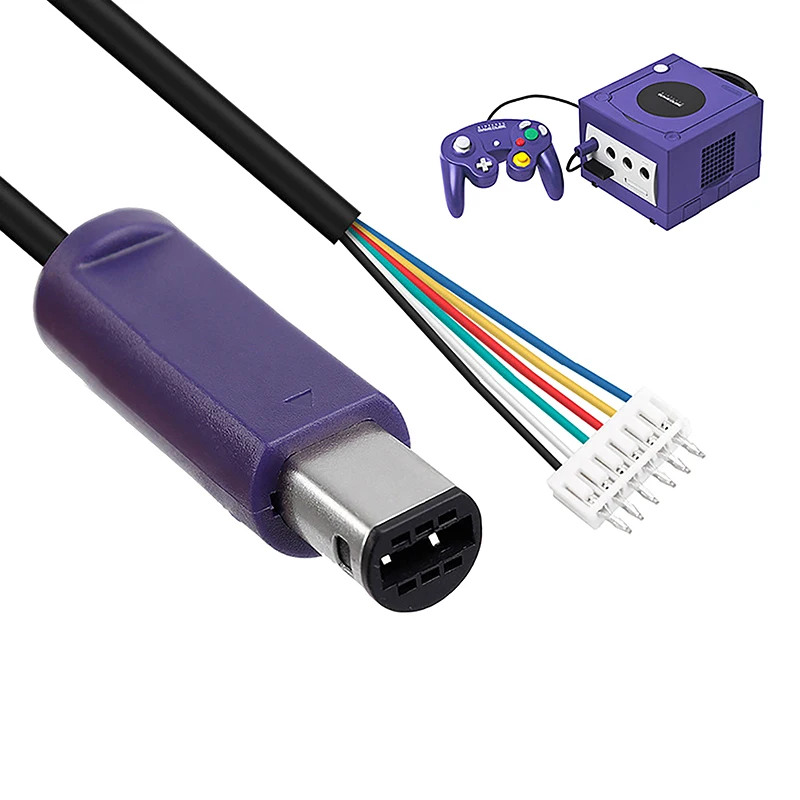 1 buah kabel pegangan konsol Game, kawat untuk Game Cube untuk pengontrol Game NGC garis ekstensi gagang Gamepad kabel pengganti