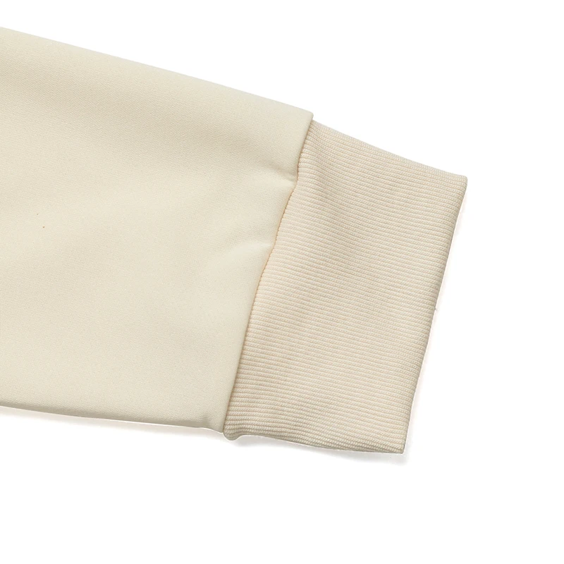 여성용 크림 화이트 스트라이프 리본 프린트 스웨트셔츠 캐주얼 루즈 라운드 넥 긴팔 풀오버 탑