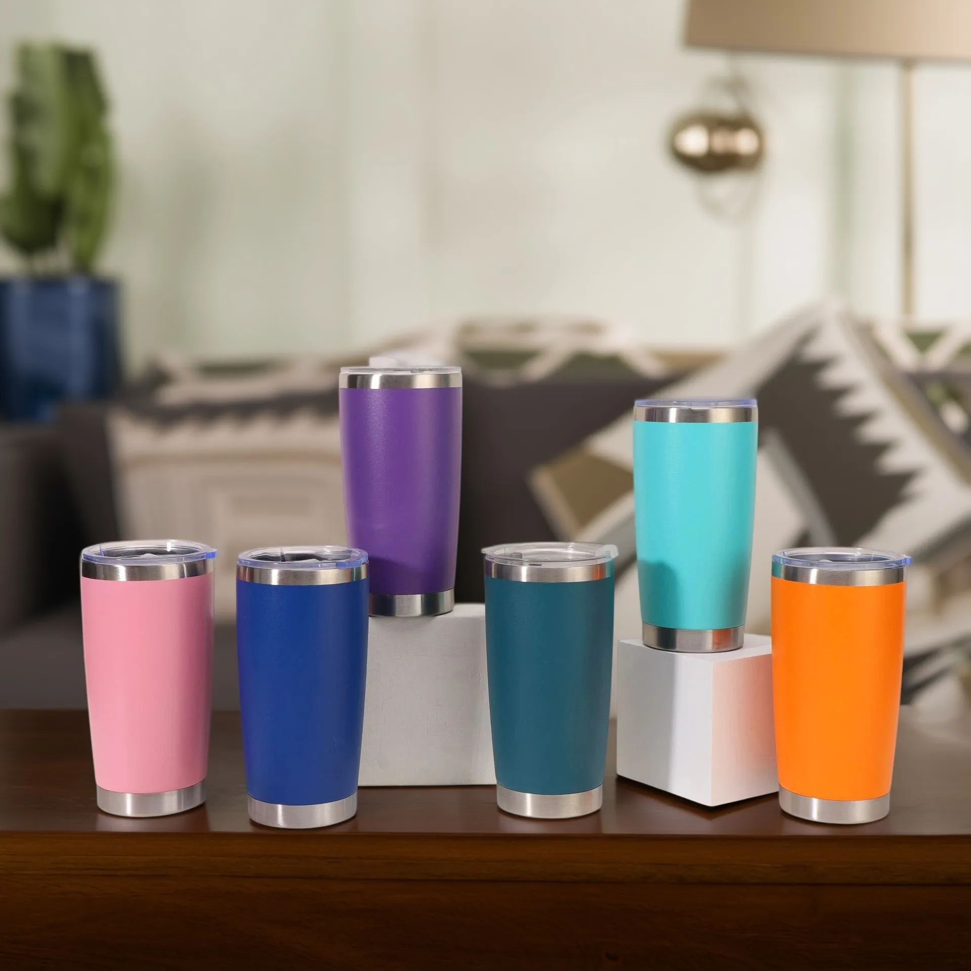 20oz Double-Wall 304 Stainless Steel Insulated Cup, Thermal & Cold Retention, Spray Coated Tumbler, Car Cup, Portable Beer Mug