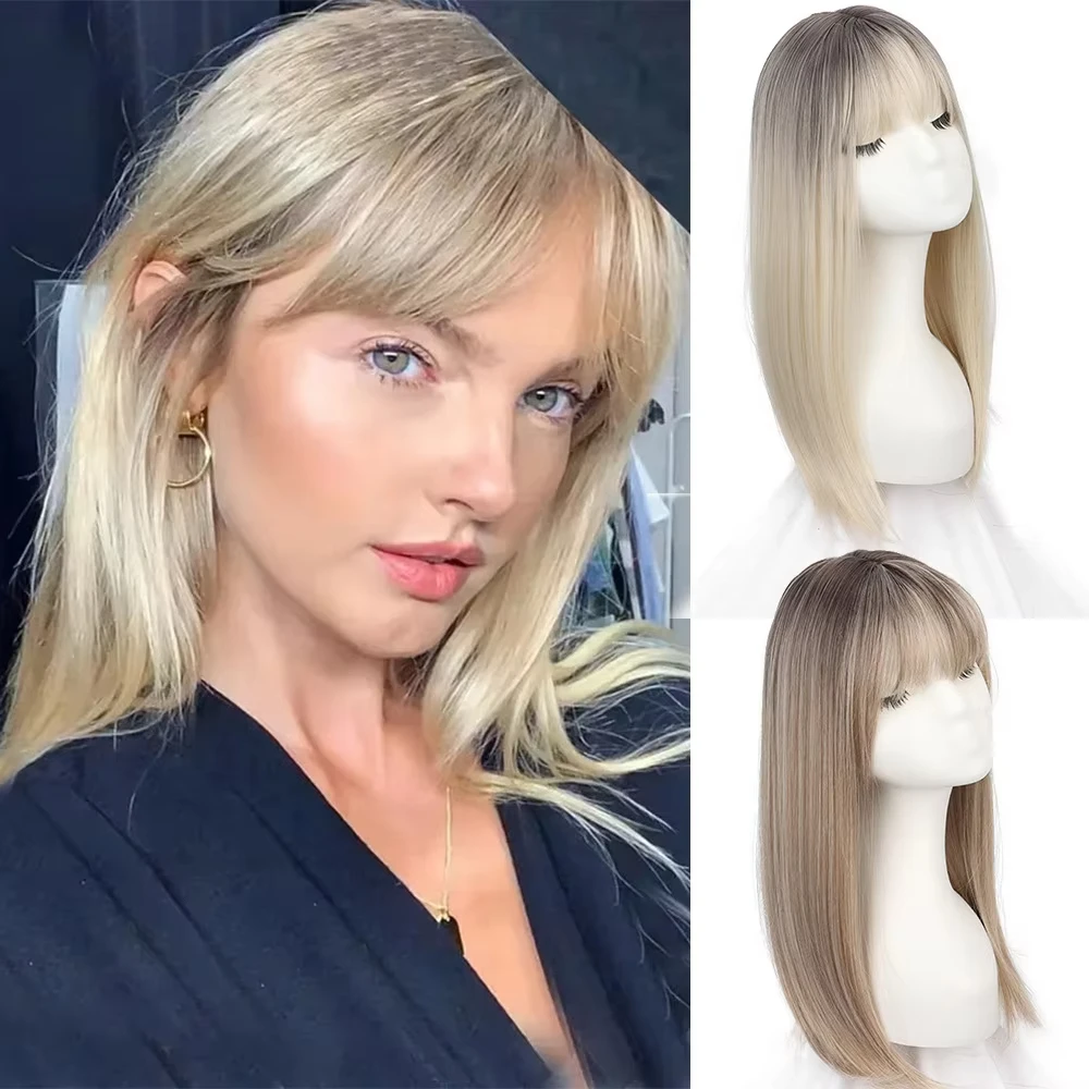 

Синтетический парик, головной убор, покрывает белые волосы, длинный прямой парик с зажимом, подходит для женской повседневной носки