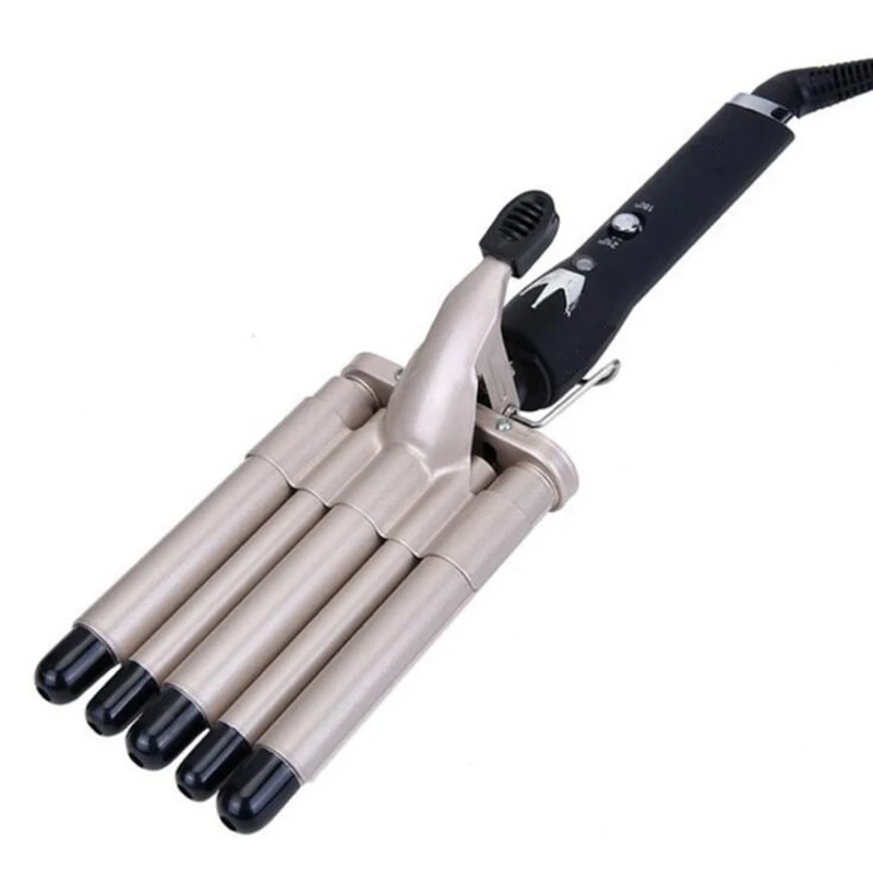 NONE Fünf Rohr Welle Curling Eisen Haar Werkzeug Salon Und Heimgebrauch Keramik Smart Temperatur Control Schnelle Heizung Haar Waver Styling Werkzeuge 3