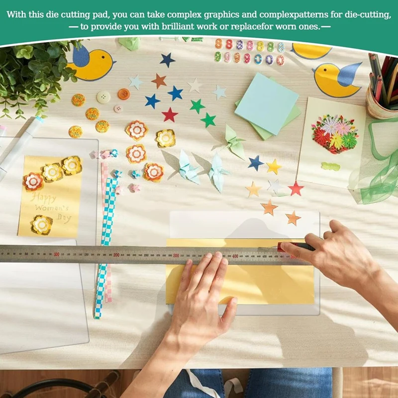 6 قطع من وسادات القطع المصنوعة من الأكريليك الشفاف مقاس 8.7 × 6.1 بوصة لوحة قطع شفافة وسادات قطع أكريليك لصناعة النقش #3