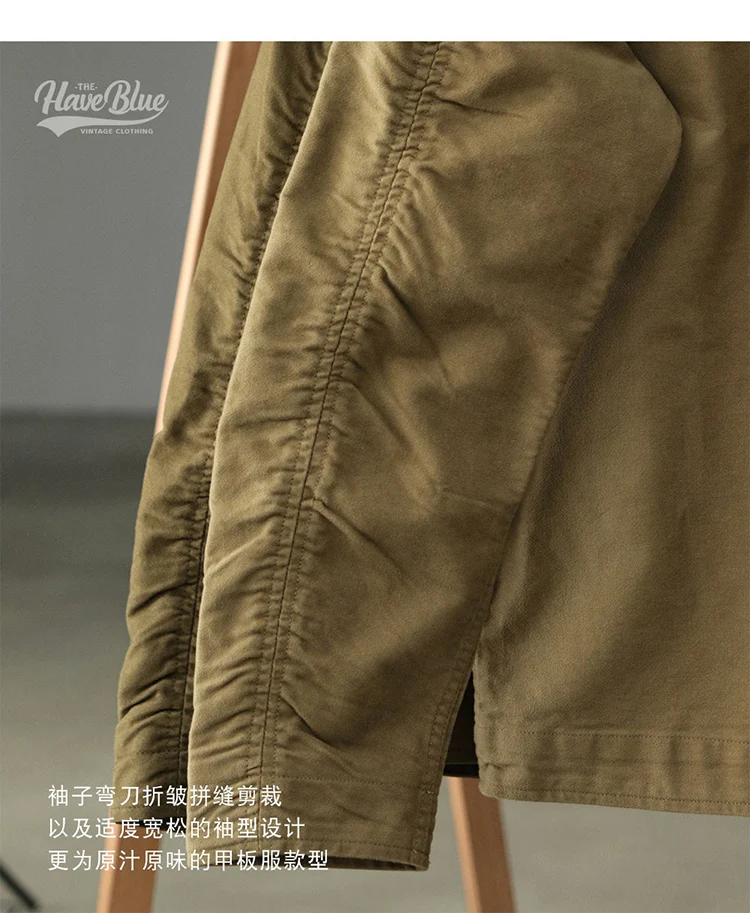 0602 # frühjahr und Herbst Neue Amerikanischen Retro Verdickt Casual Deck Jacke Männer der Mode 100% Baumwolle Gewaschen Alte Lose fracht Mantel – Detail 4
