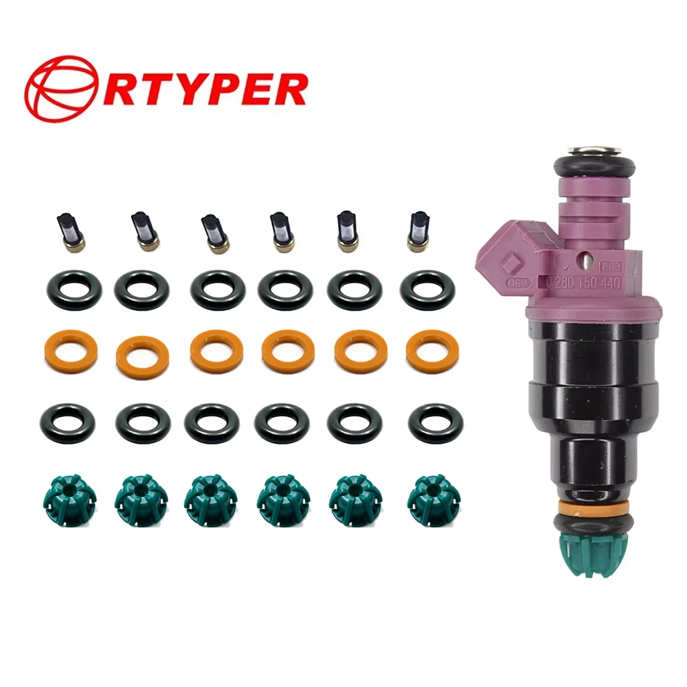 6 Sets FUEL INJECTORS Repair Kits 0280150440 0280150415 FOR BMW E36 328i M3 E39 Z3 M52 B28 FIT BOSCH