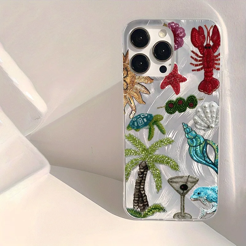 Marine Life Patterns Phone Case For Samsung Galaxy S26 S25 S24 S23 S22 S21 Ultra Plus A57 A56 A55 A54 A34 A36 A15 5G Laser Cover