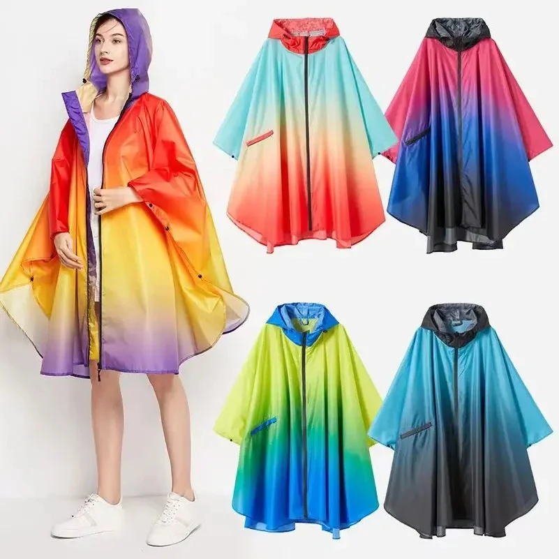 big-size-women-gradient-color-raincoat-lightweight-rain-coat-poncho-ladies-waterproof-cloak-raincoats-adults-colorful-rainwear