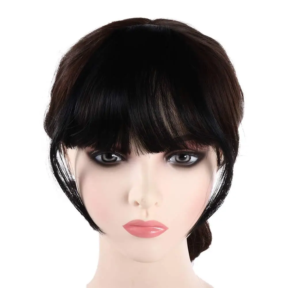 Two Side Bangs Thin Invisible Accessories for Women Hair Extension False Hair Fringe Hairpieces Air Bangs Synthetic