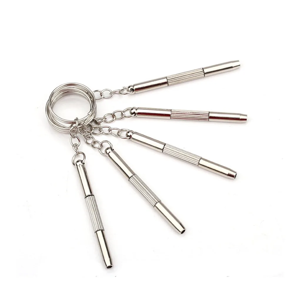 Portable Mini Screwdriver Keychain Multifunctional Outdoor Combination Tool Utility Pocket Multi Tool Key Ring Clasp