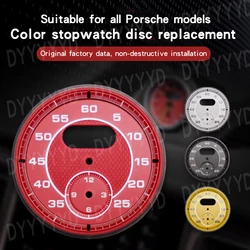 Dial Clock Gauge Chrono For Porsche Cayenne 958 Macan 718 Taycan Panamera 970 911 Compass dashboard Stopwatch Dial accesorios