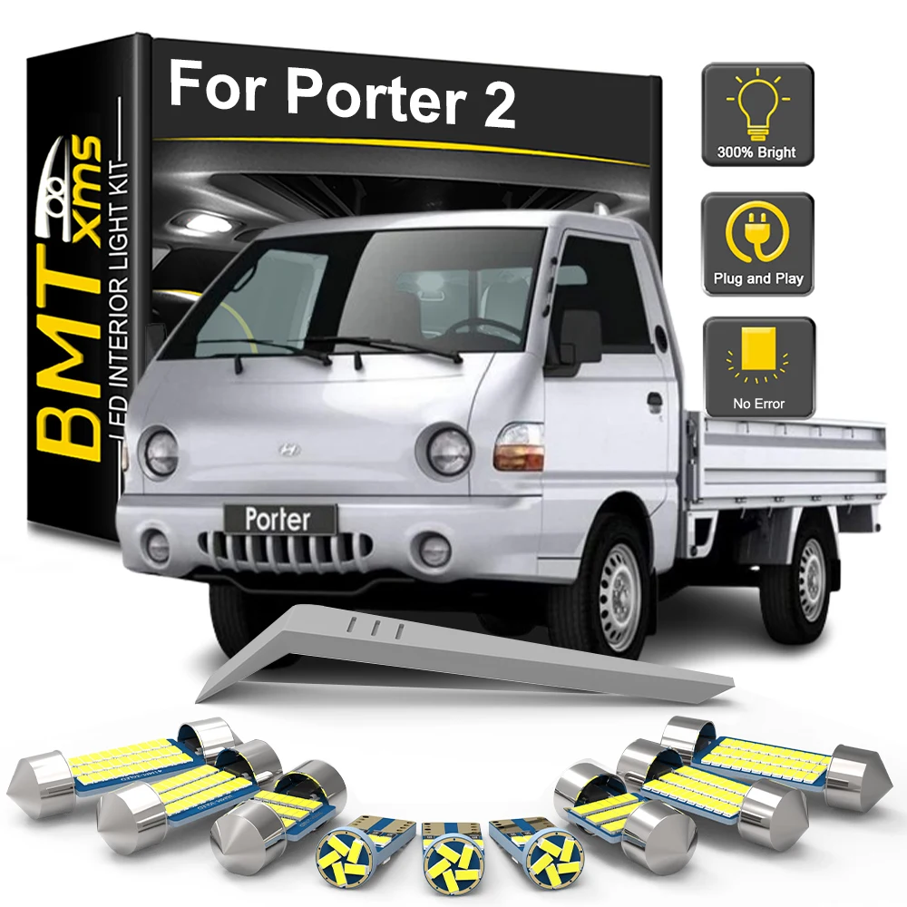 BMTxms 8Pcs Canbus Car LED Light Bulb Kit For Hyundai Porter 2 2013 2014 2015 2016 2017 2018 2019-2022 2023 Trunk Interior LED