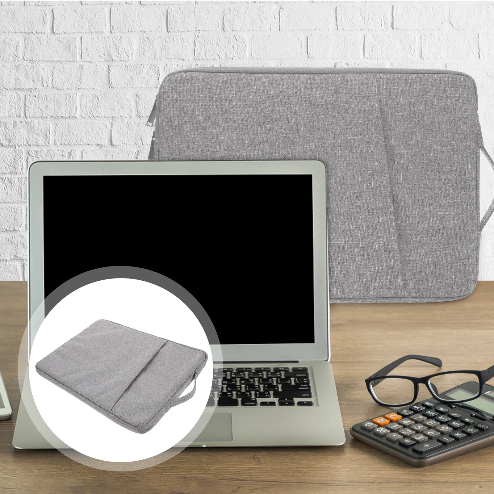 

Laptop Bag 15.6 Inch Polyester Sleeve Portable Shockproof Tablet Carrier For Notebook Travel Storage Case