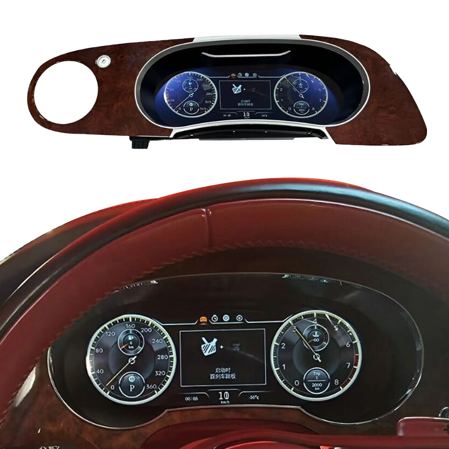 Bentayga Upgrade Dashboard Displayer Digital Cluster Instrument Speedometer For 2017-2019 Bentley Bentayga