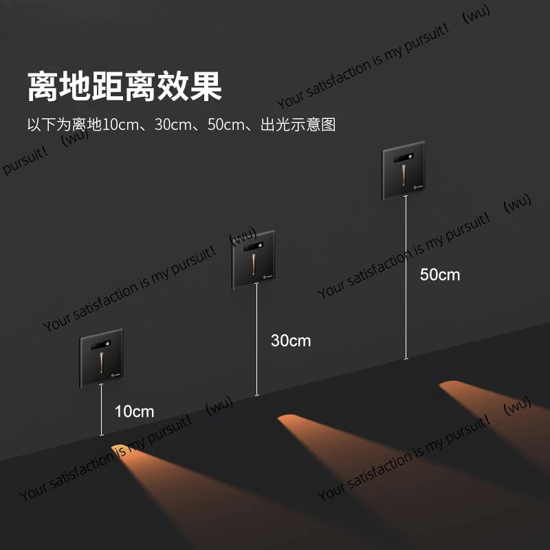 86 type embedded led human body induction, glass foot light, corner light, aisle step step light, stair light
