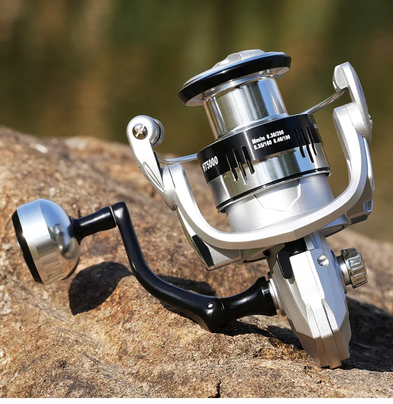รอกตกปลาสีเงินแบบสปินนิ่ง น้ำห - Reel Drag Knob บทวิจารณ์และราคา